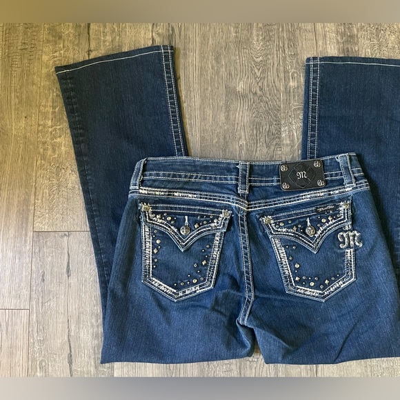 Miss Me Dark Blue Easy Boot Jeans, Size 29 - Picture 5 of 7